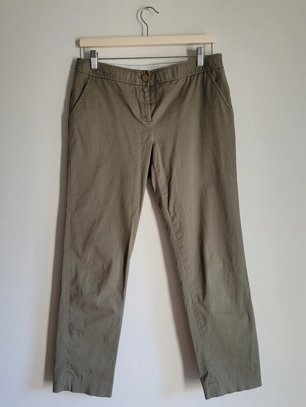 Tory Burch size 6 Moss Green Ankle pants cotton Spandex